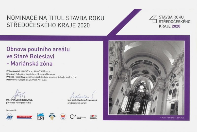 Nominace na titul Stavba roku Středočeského kraje 2020