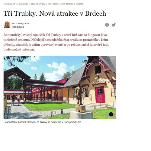 Psali o nás: Tři Trubky na Novinky.cz