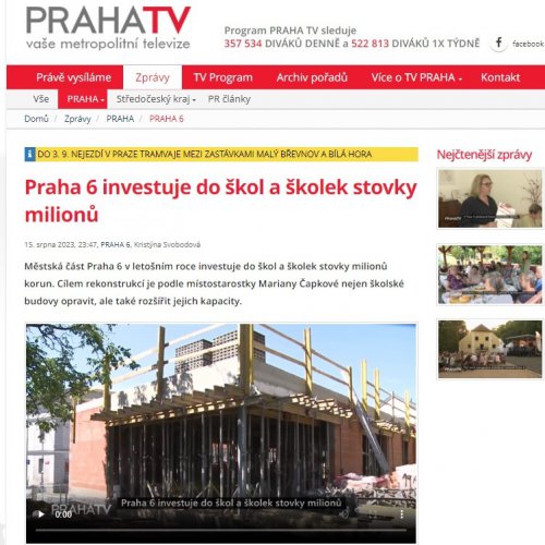 MŠ Libocká v PRAHA TV