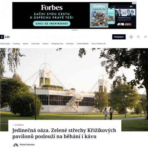 Psali o nás: Křižíkovy pavilony ve Forbes.cz