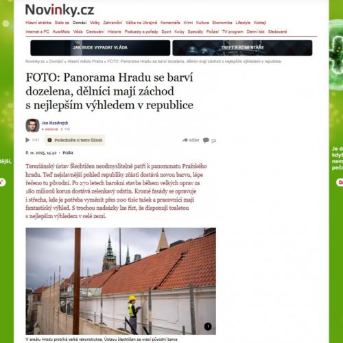 Psali o nás: Ústav šlechtičen na Novinky.CZ