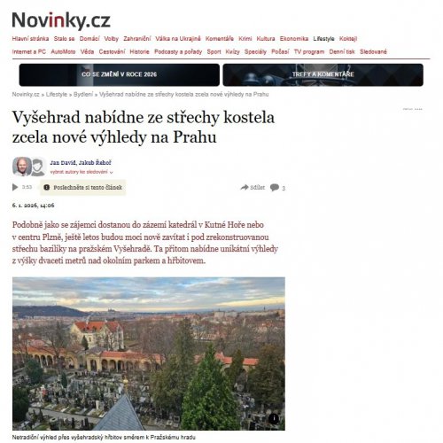 Zpřístupnění podkroví vyšehradské baziliky na novinky.cz